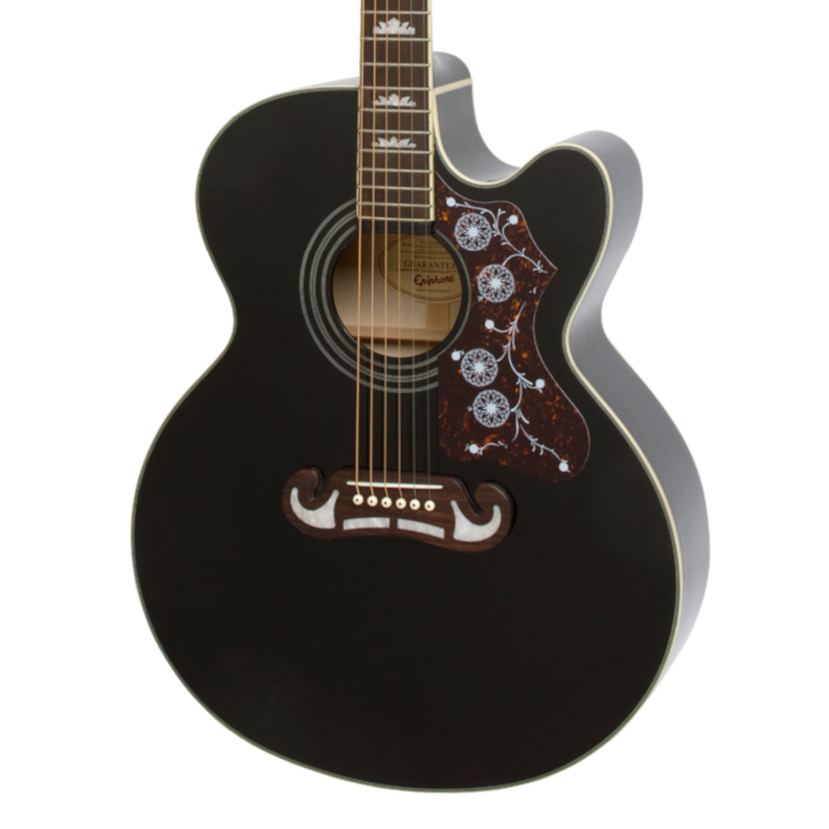 Epiphone EEJ2BKGH1 J-200 EC Studio Acoustic Electric Guitar Black