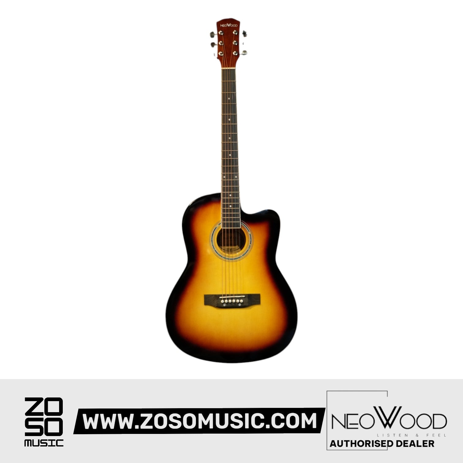 Neowood C10 SB 39Inch Acoustic Guitar Gloss Finish Sunburst |  NEOWOOD |  ACOUSTIC GUITAR |  Zoso Music