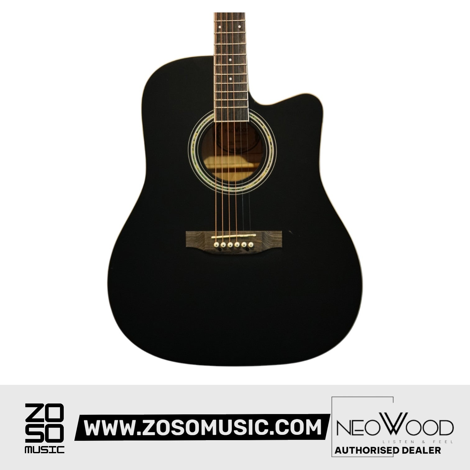 Neowood ED10 N 41IN Acoustic Guitar Matte Finisih Black | Zoso Music Sdn Bhd