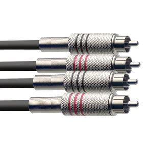 Stagg STC1C Dual RCA to RCA Dual Cable - 1 Meter - Zoso Music