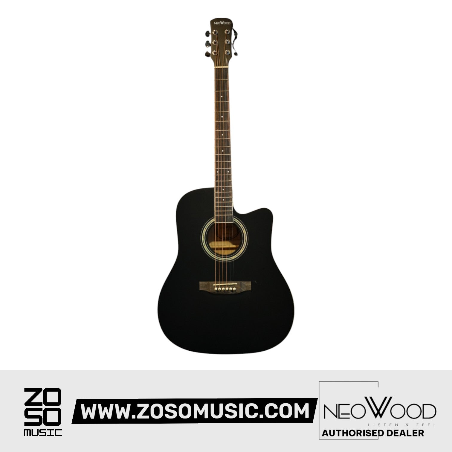 Neowood ED10 N 41IN Acoustic Guitar Matte Finisih Black |  NEOWOOD |  ACOUSTIC GUITAR |  Zoso Music