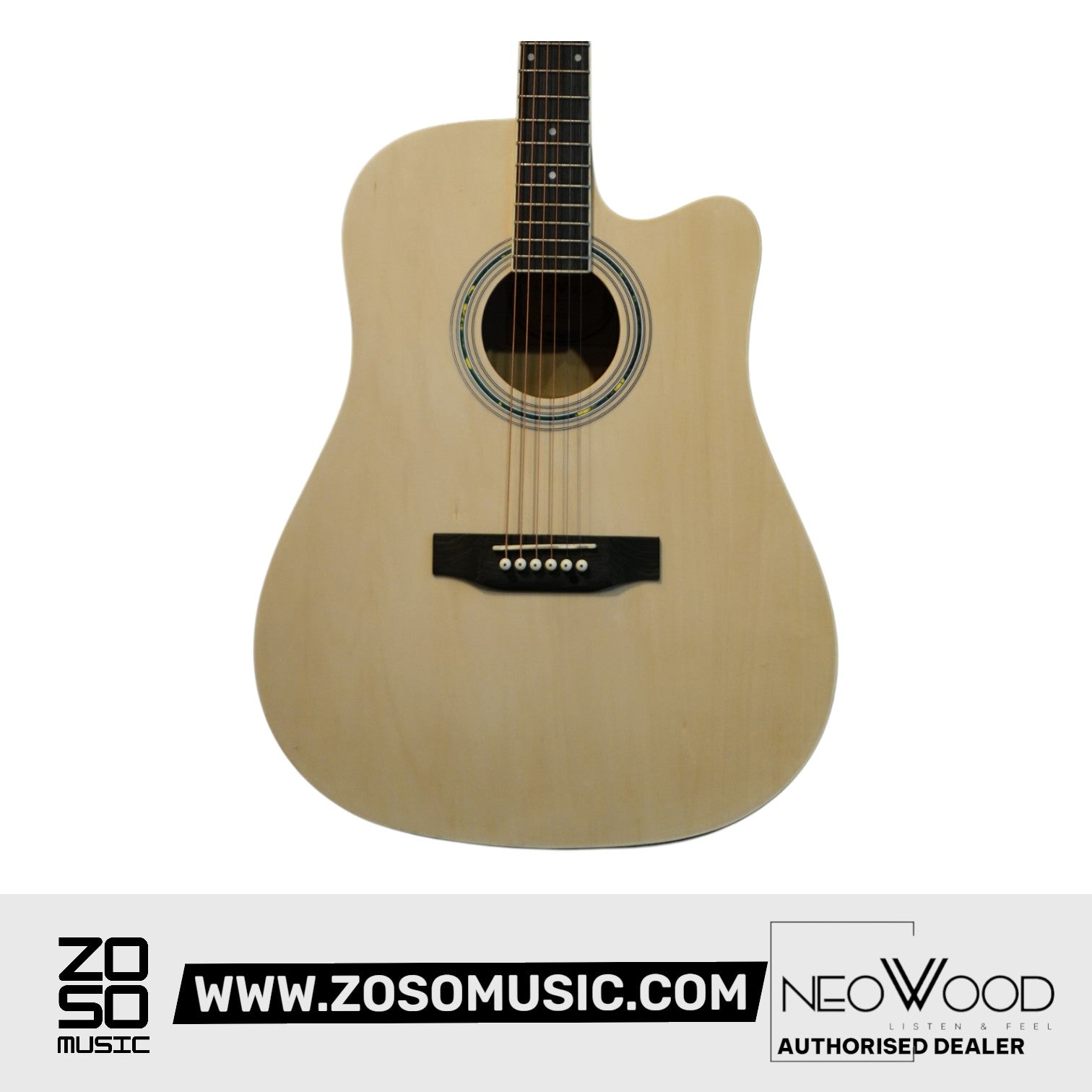 Neowood ED10 N 41IN Acoustic Guitar W/Pickup Matte Finisih Natural | Zoso Music Sdn Bhd