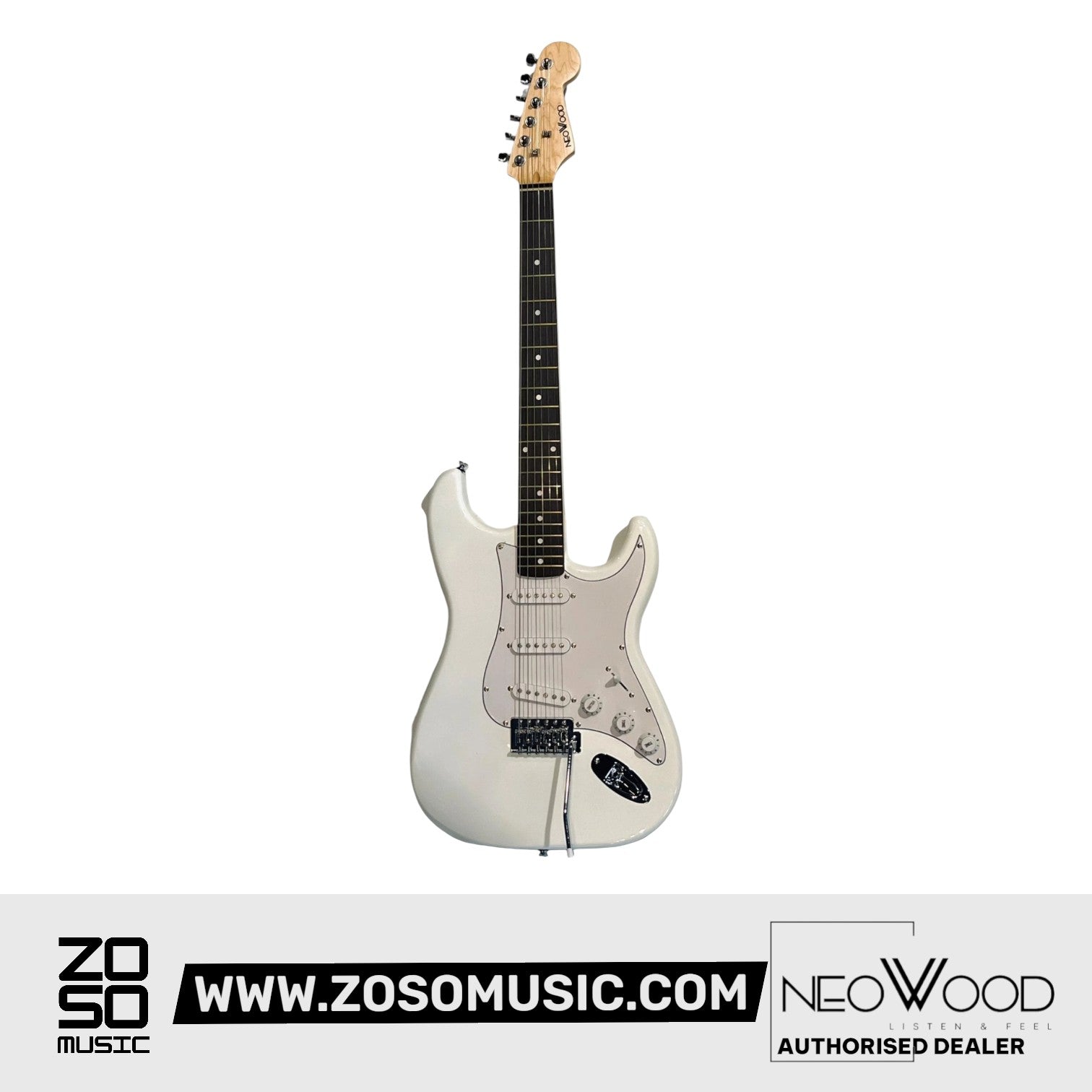 Neowood ST111 BK Stratocaster Electric Guitar SSS White |  NEOWOOD |  ELECTRIC GUITAR |  Zoso Music