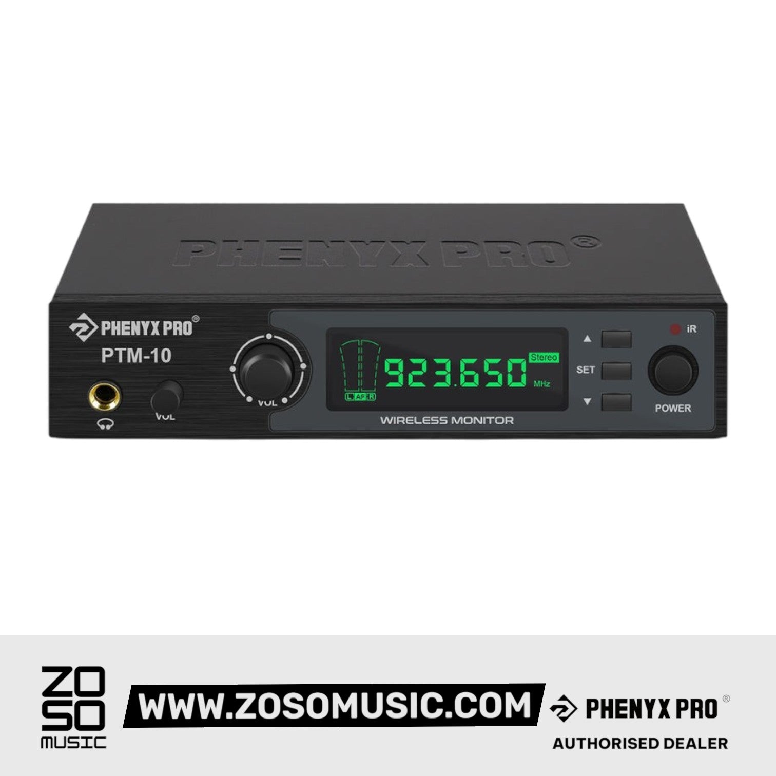 Phenyx Pro Best Budget Wireless PTM-10 Stereo Wireless in Ear Monitor System Bodypack Receiver |  PHENYX PRO |  WIRELESS-ANTENNA |  Zoso Music