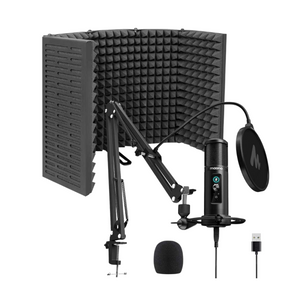 Bundle  Maono AU-PM422 Monitorable USB Condenser Microphone Set + Maono AU-S05 5-Panel Microphone Shield |  MAONO |  RECORDING PACKAGE |  Zoso Music