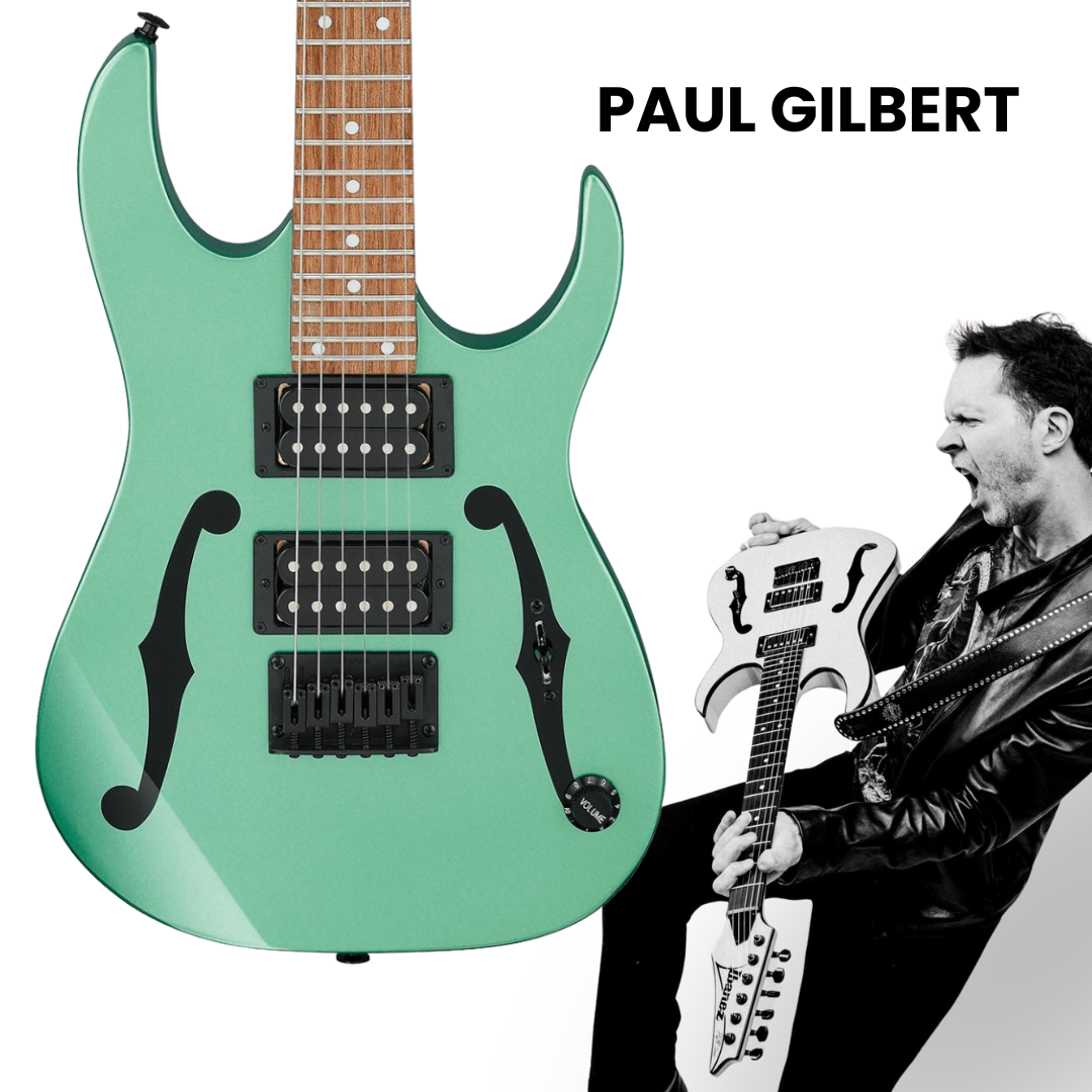 Ibanez Paul Gilbert Signature Mikro PGMM21 Electric Guitar - Metallic Light Green (PGMM21-MGN) |  IBANEZ |  ELECTRIC GUITAR |  Zoso Music