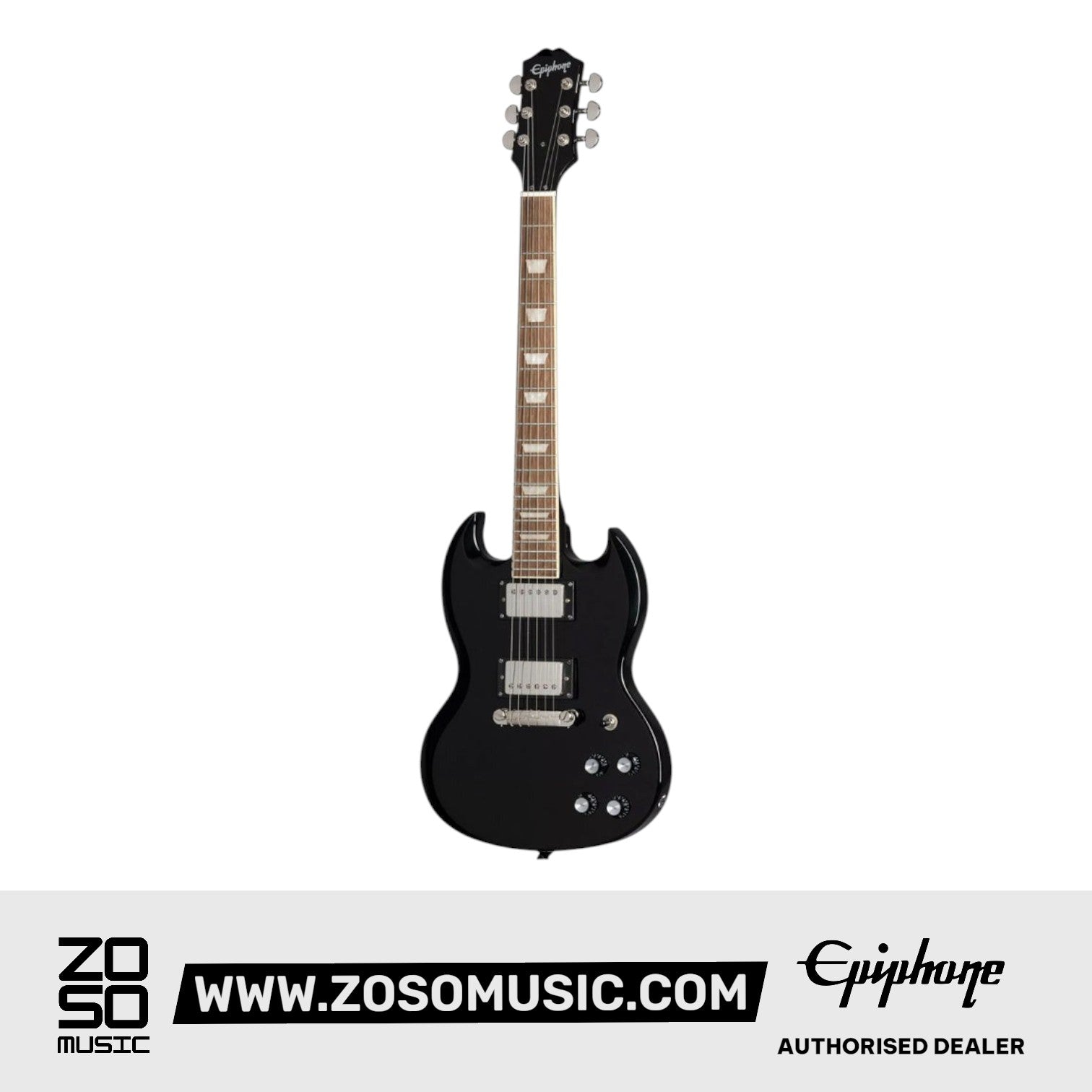 Epiphone ES1PPSGEBNH3 Power Players SG Electric Guitar - Dark Matter Ebony (Gig Bag, Cable, Picks Included) |  EPIPHONE |  ELECTRIC GUITAR |  Zoso Music