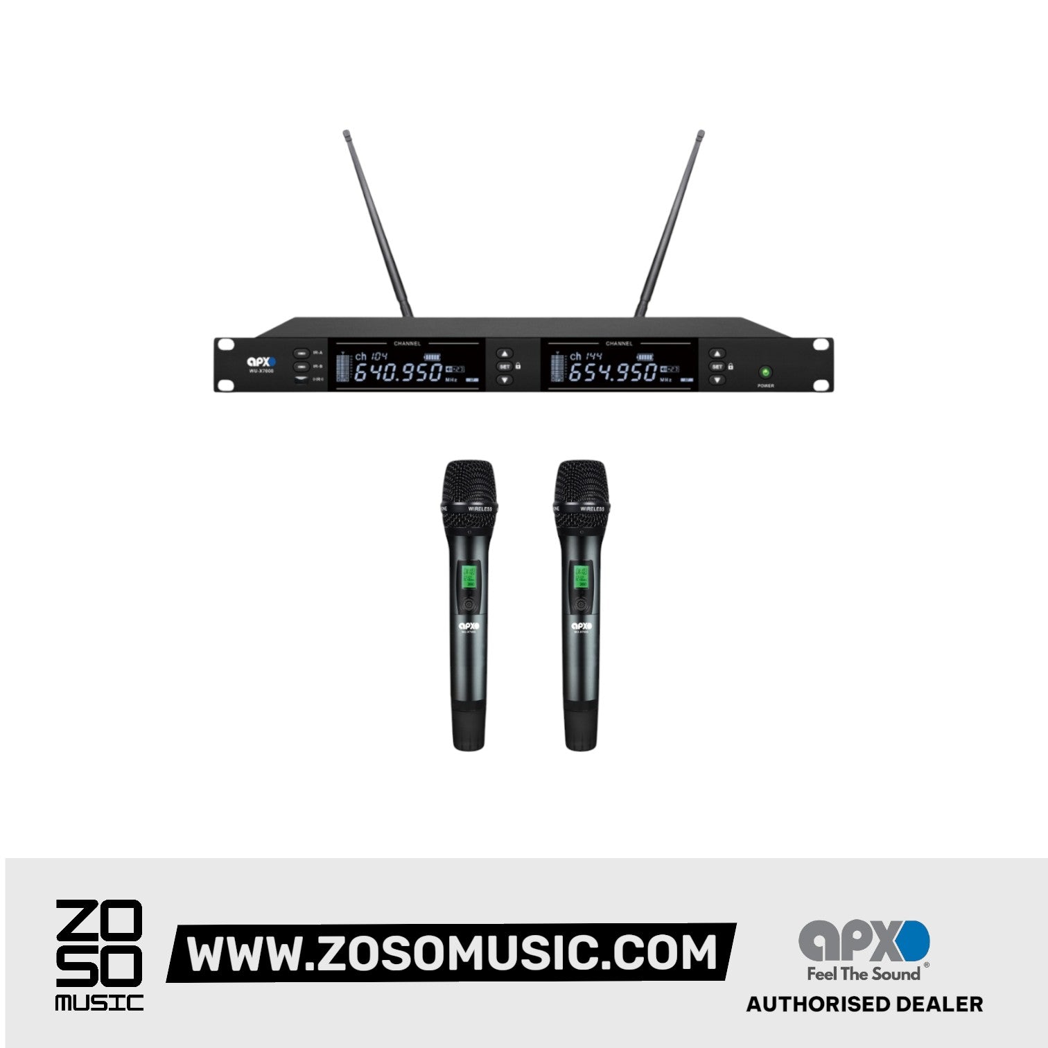 Apex APX WU-X7000 UHF Wireless Microphone System |  APEX |  WIRELESS MICROPHONE SYSTEM |  Zoso Music