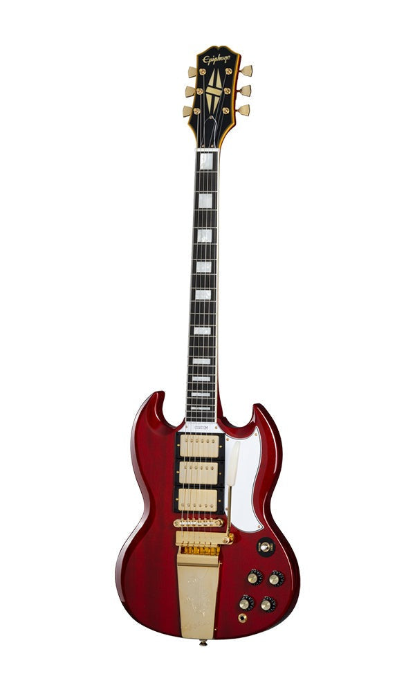 Epiphone EIGJB63SGCWRGH3 Joe Bonamassa 1963 SG Custom Electric Guitar, Case Included - Dark Wine Red