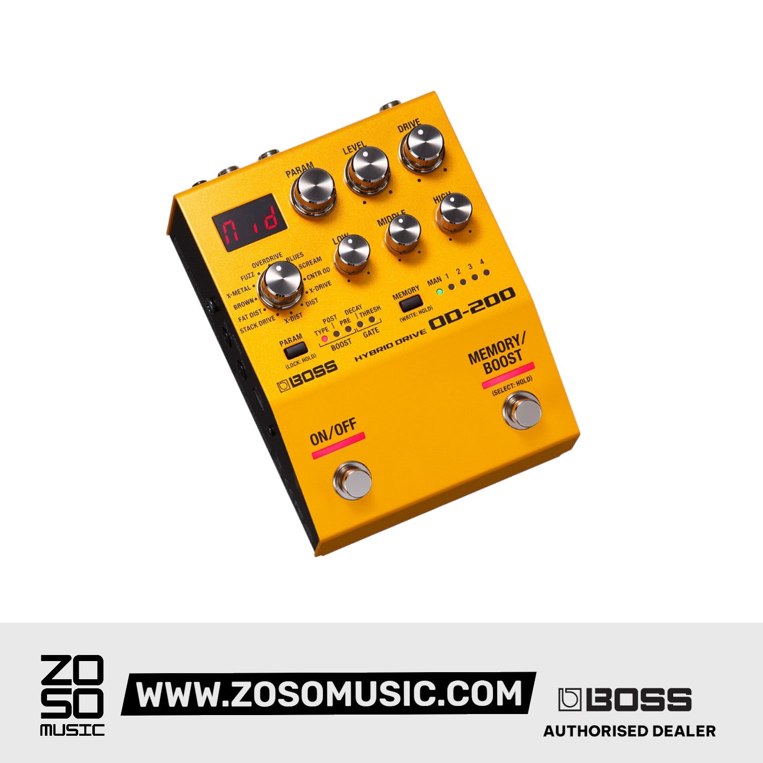 BOSS OD200 HYBRID DRIVE PEDAL (OD-200) | BOSS , Zoso Music