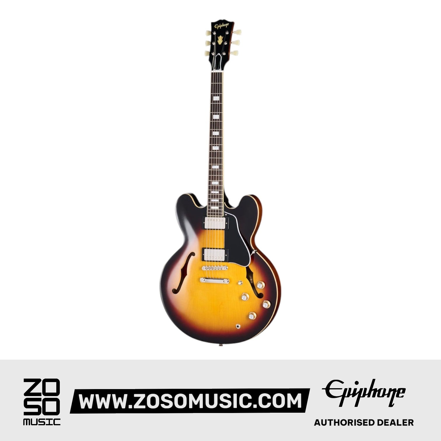 Epiphone 1962 ES-335 Reissue Semi-hollow Electric Guitar - Vintage Burst |  EPIPHONE |  ELECTRIC GUITAR |  Zoso Music