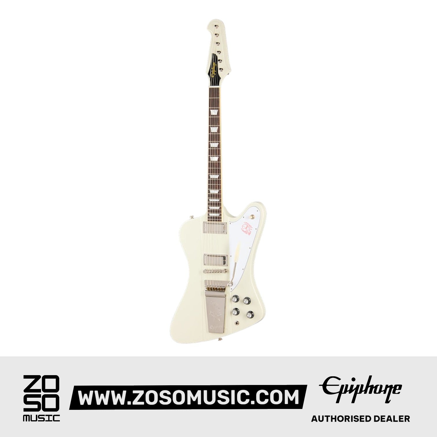 Epiphone 1963 Firebird V Electric Guitar - Polaris White |  EPIPHONE |  ELECTRIC GUITAR |  Zoso Music