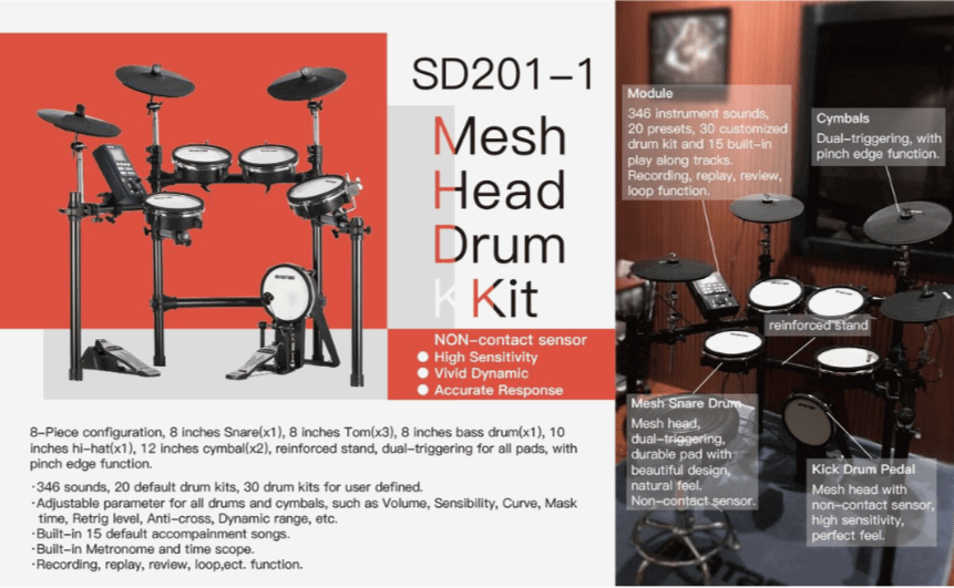 Avatar SD201-1 Digital Drum Mesh Head 8PCS | AVATAR , Zoso Music