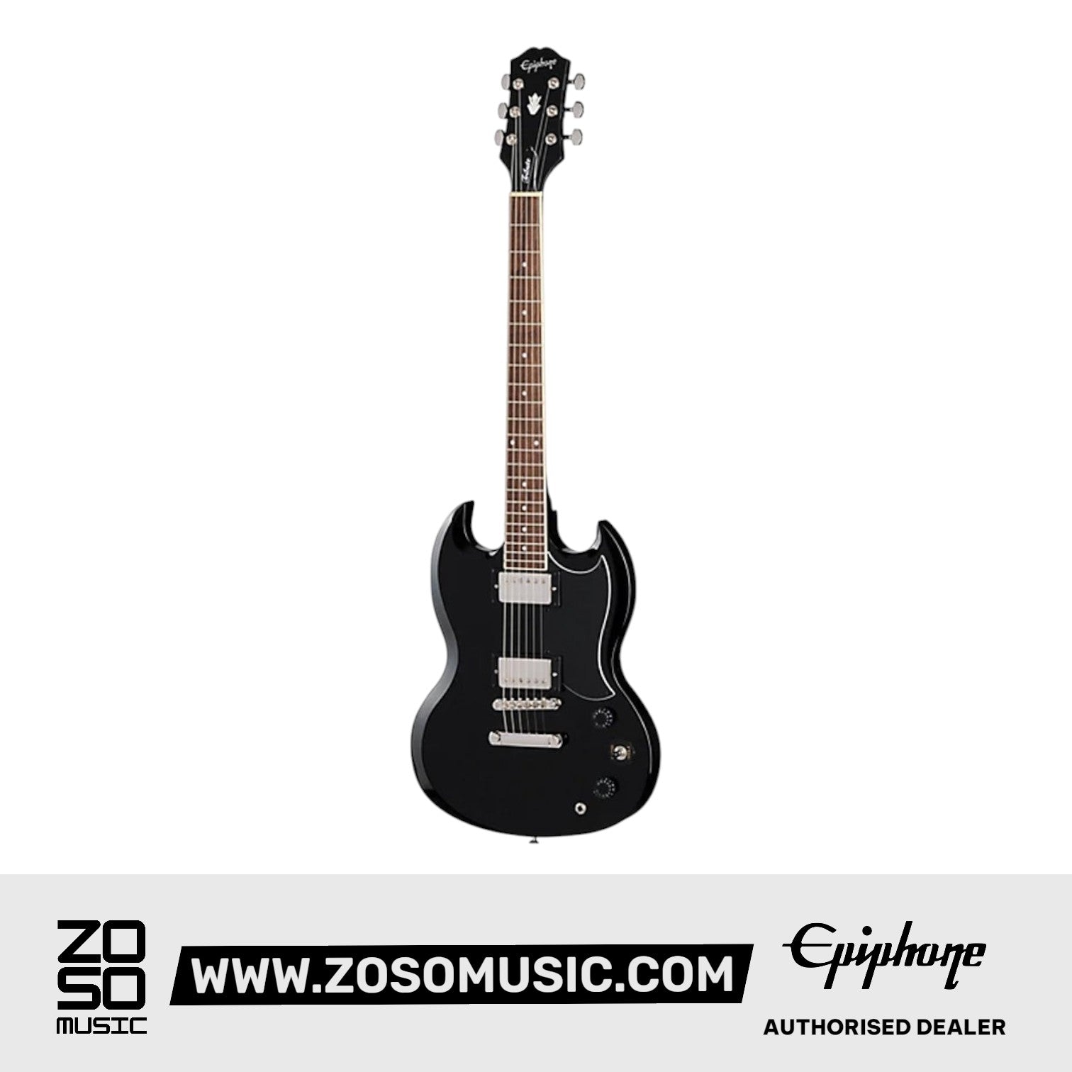 Epiphone E1SGTEBNH1 SG Tribute Electric Guitar - Ebony ( + FREE Gator GBE-ELECT Gig Bag ) |  EPIPHONE |  ELECTRIC GUITAR |  Zoso Music