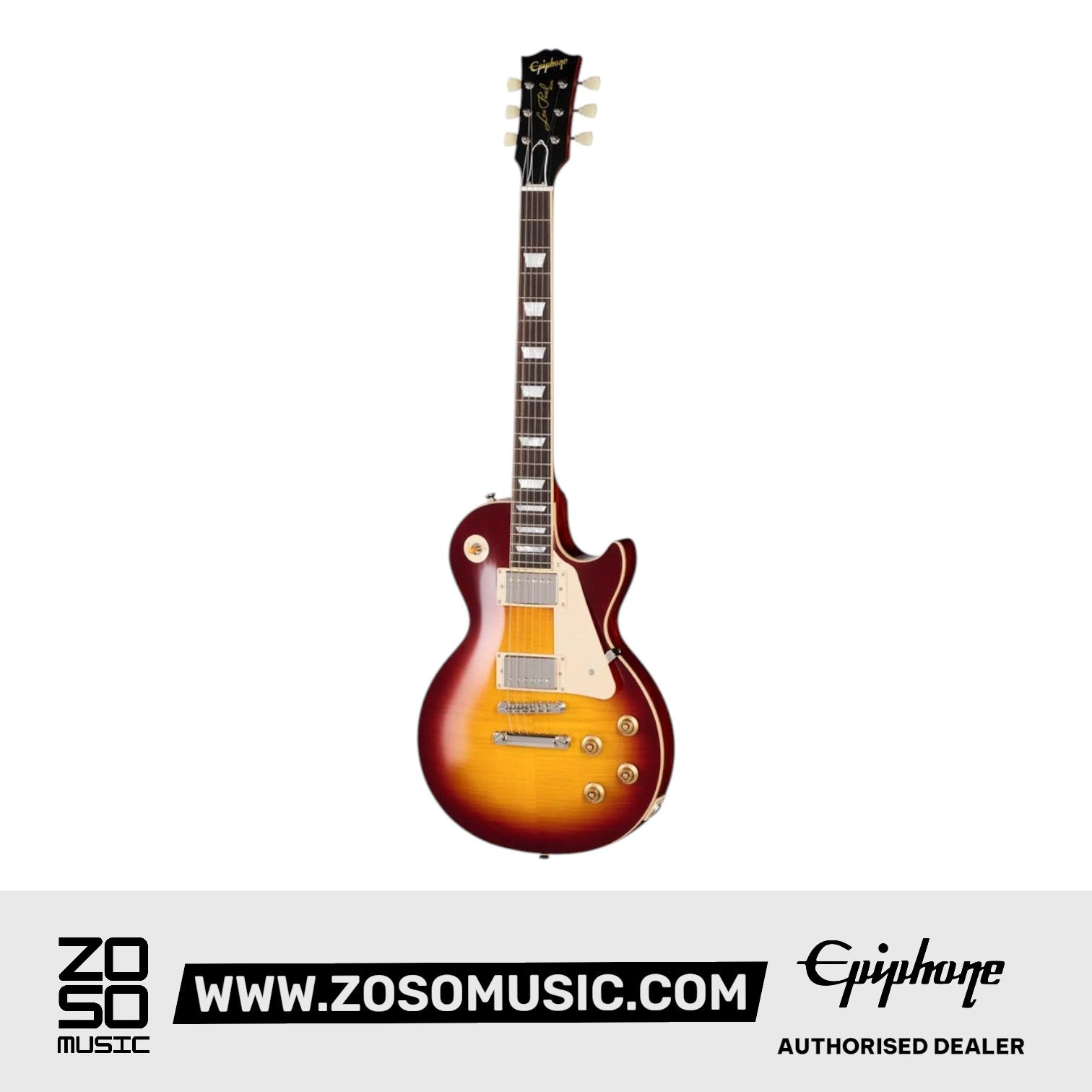 Epiphone 1959 Les Paul Standard Reissue Electric Guitar - Deep Cherry Sunburst |  EPIPHONE |  ELECTRIC GUITAR |  Zoso Music