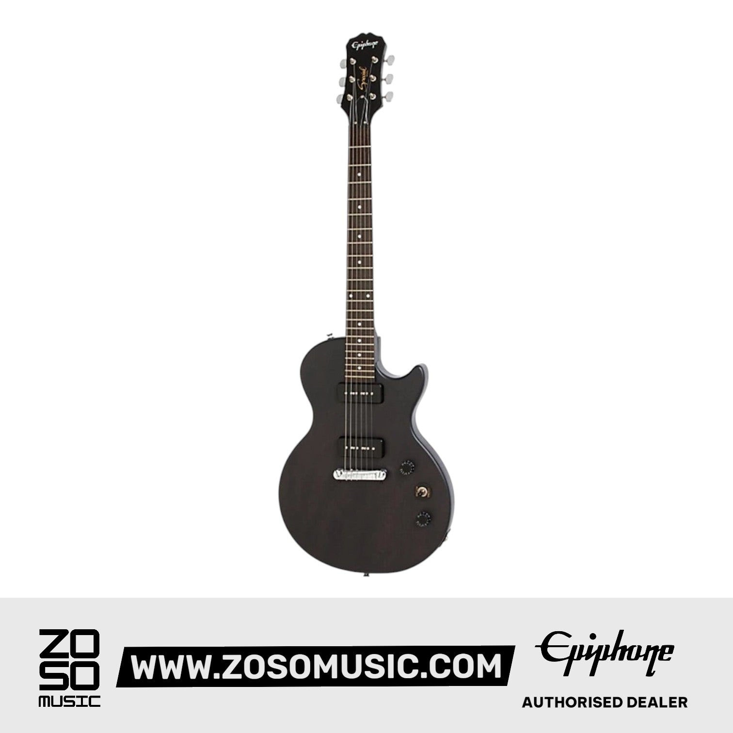 Epiphone EGS9WKNH3 Ltd Ed Les Paul Special-I P90 Best Beginner Electric Guitar - Worn Ebony |  EPIPHONE |  ELECTRIC GUITAR |  Zoso Music