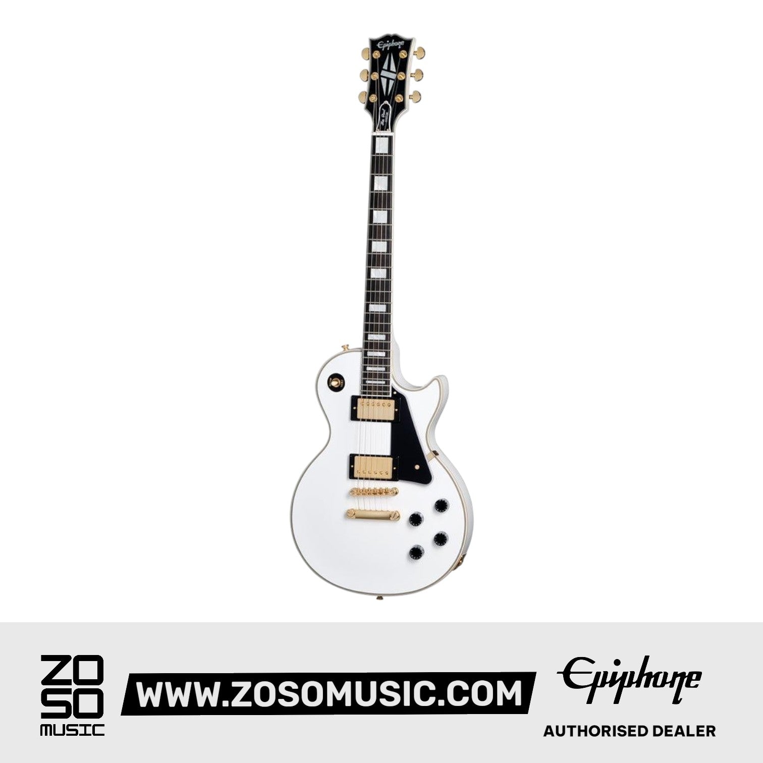 (Epiphone Inspired by Gibson Custom) Epiphone Les Paul Custom Electric Guitar