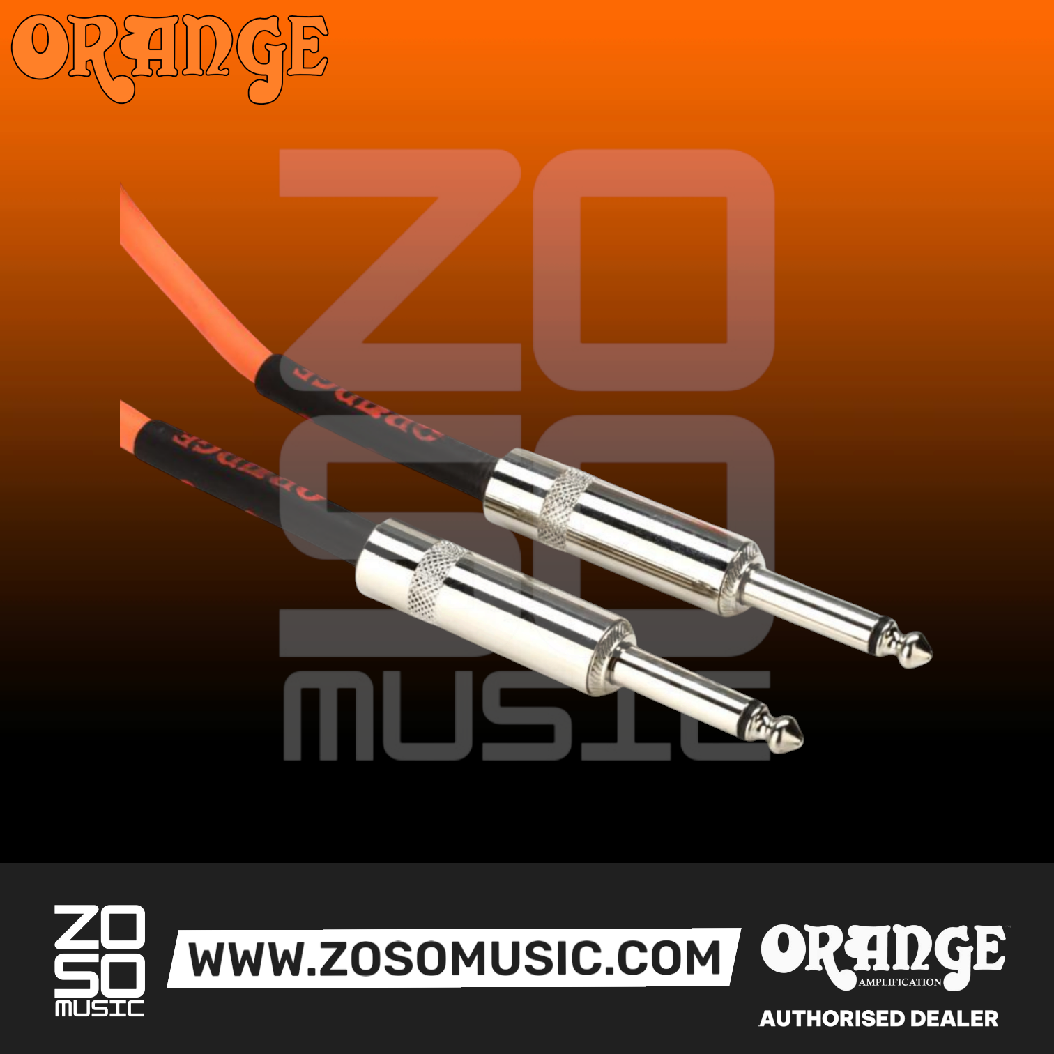 ORANGE CA040 CRUSH 3FEET SPEAKER CABLE FOR GUITAR CABINETS (CA040), ORANGE, CABLES, orange-cable, ZOSO MUSIC SDN BHD