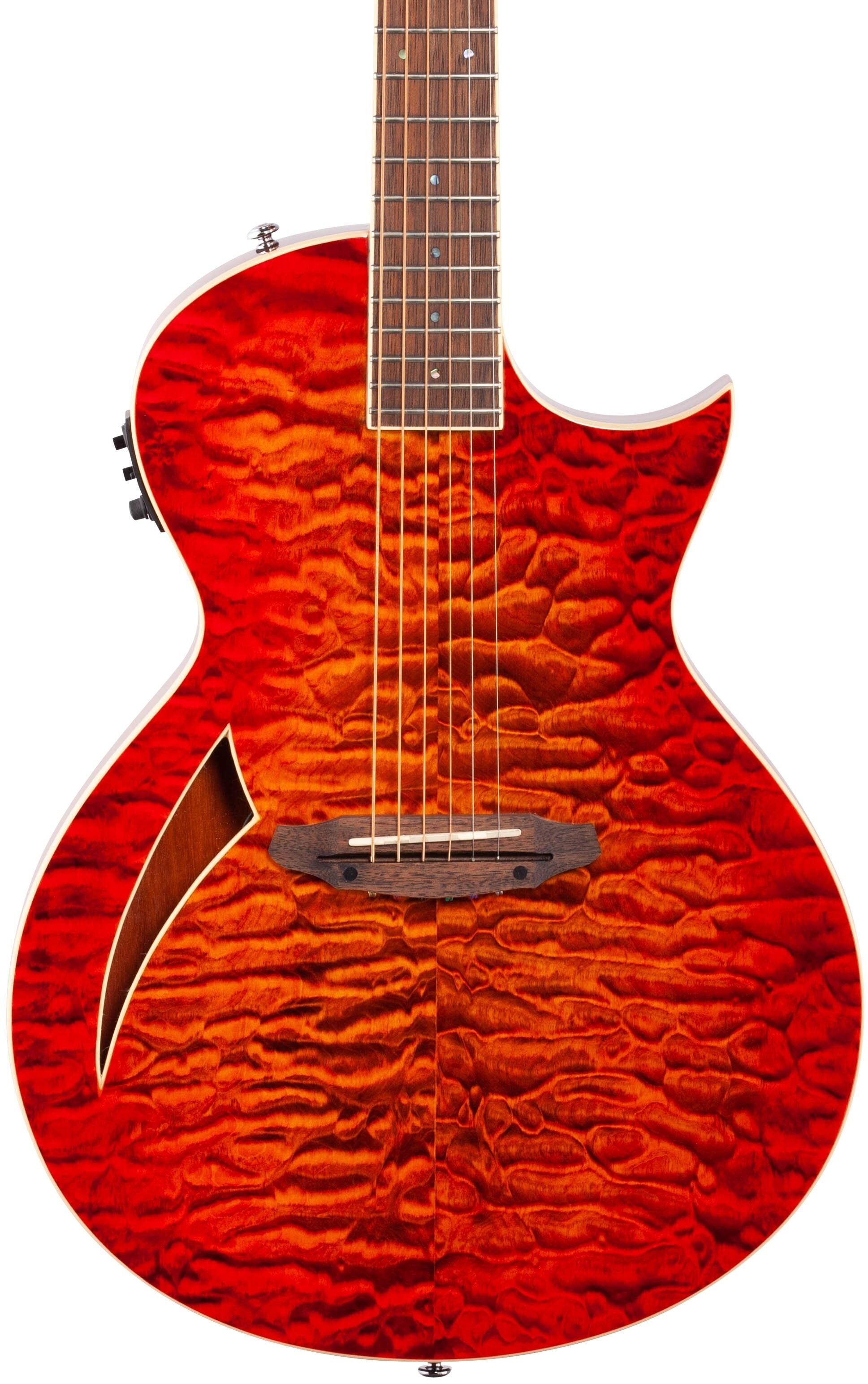 ESP LTD TL-6QM Acoustic-Electric Guitar - Tiger Eye Burst