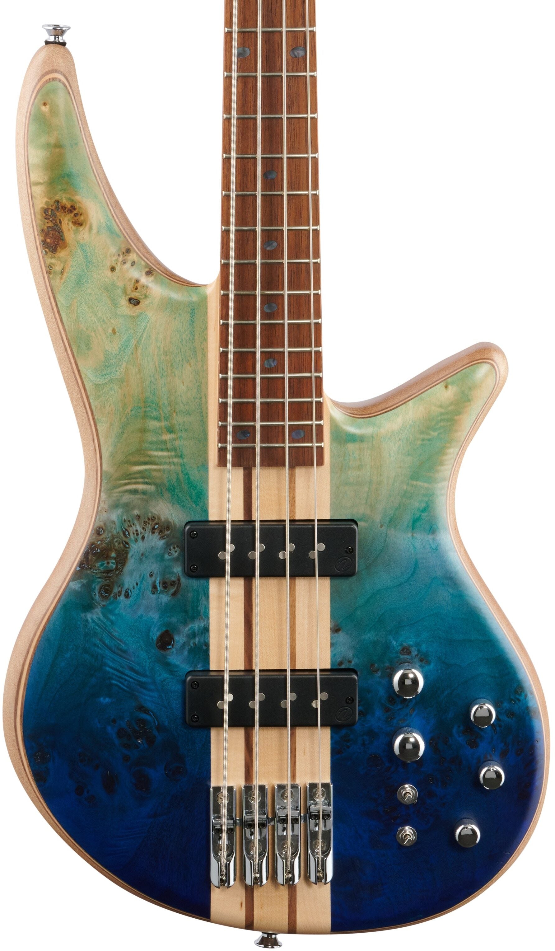 Jackson Pro Series Spectra SBP IV Bass Guitar, Caramelized Jatoba FB, Carribean Blue |  JACKSON |  BASS GUITAR |  Zoso Music