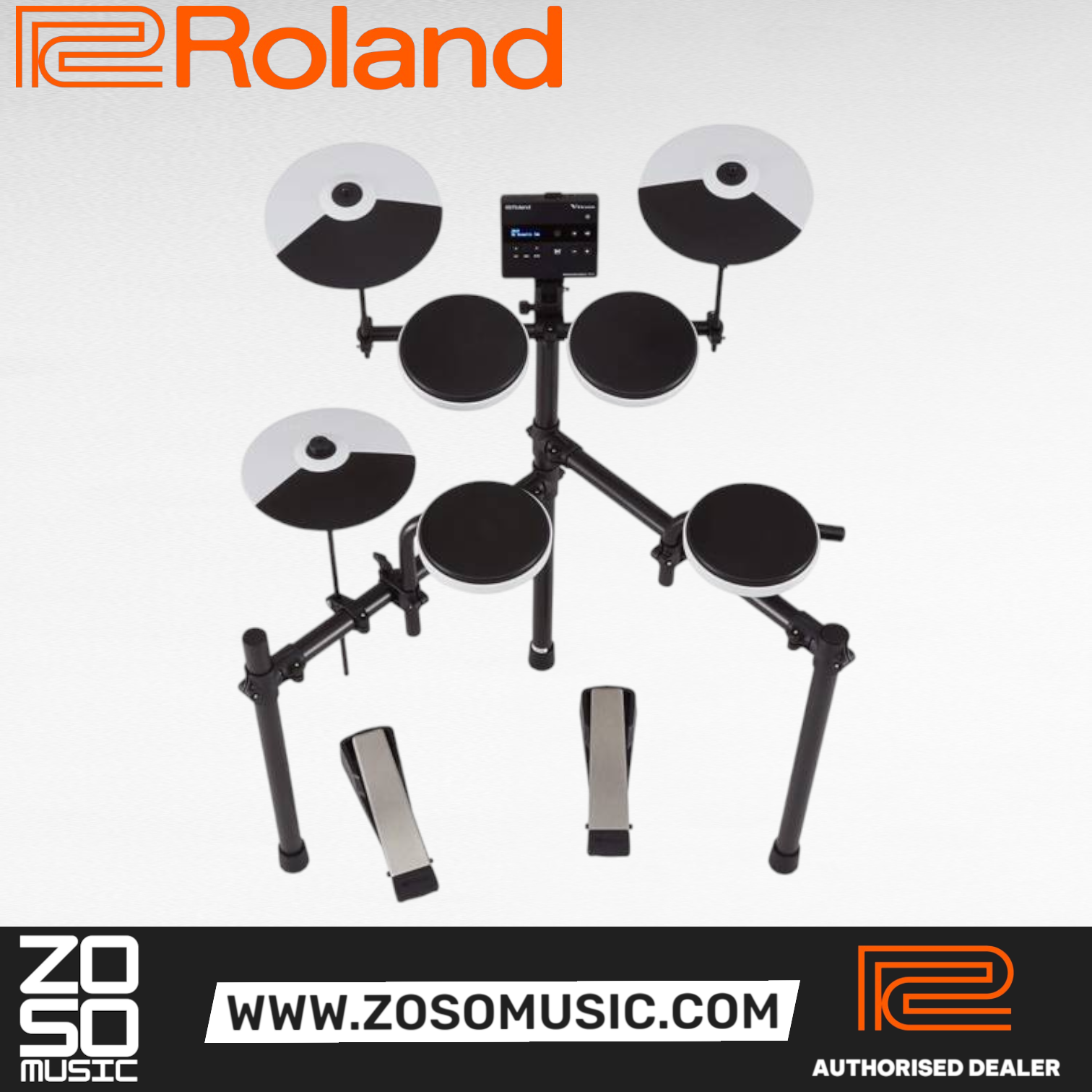 Roland TD-02K V-Drums Electronic Drum Set, Drum Throne and Drumsticks |  ROLAND |  DRUM-ELECTRONIC |  Zoso Music
