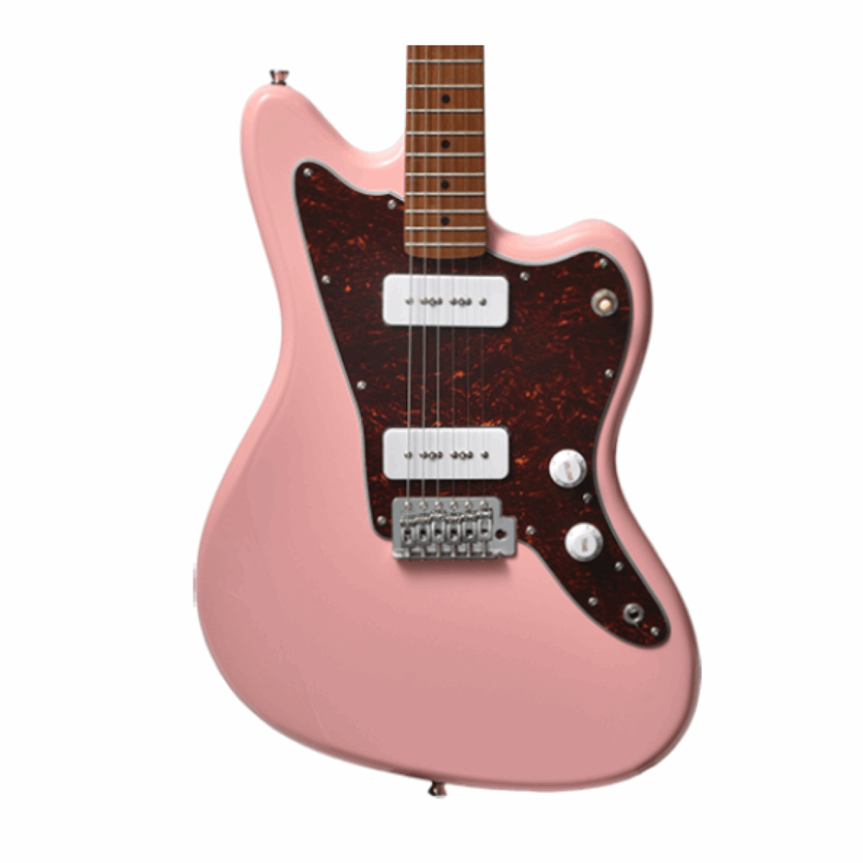 Bacchus Bjm-1rsm/m-slpk Universe Series Roasted Maple Electric Guitar, Shell Pink With Bag