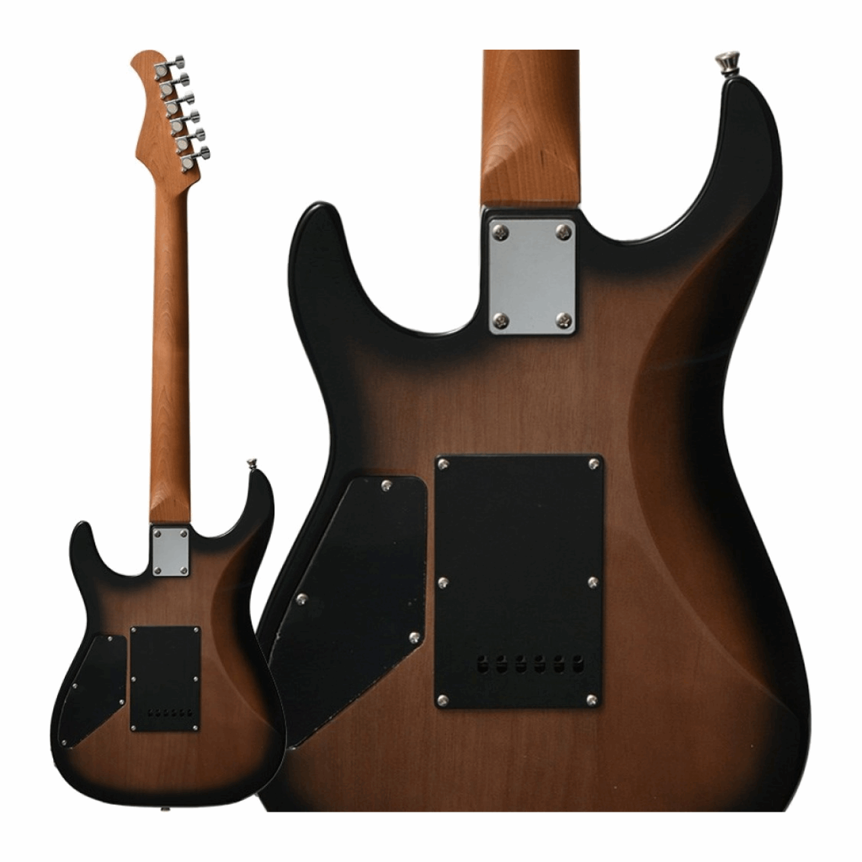 Bacchus Imperial24-bp-rsm/m Universe Series Roasted Maple Electric Guitar, Black Burst With Bag