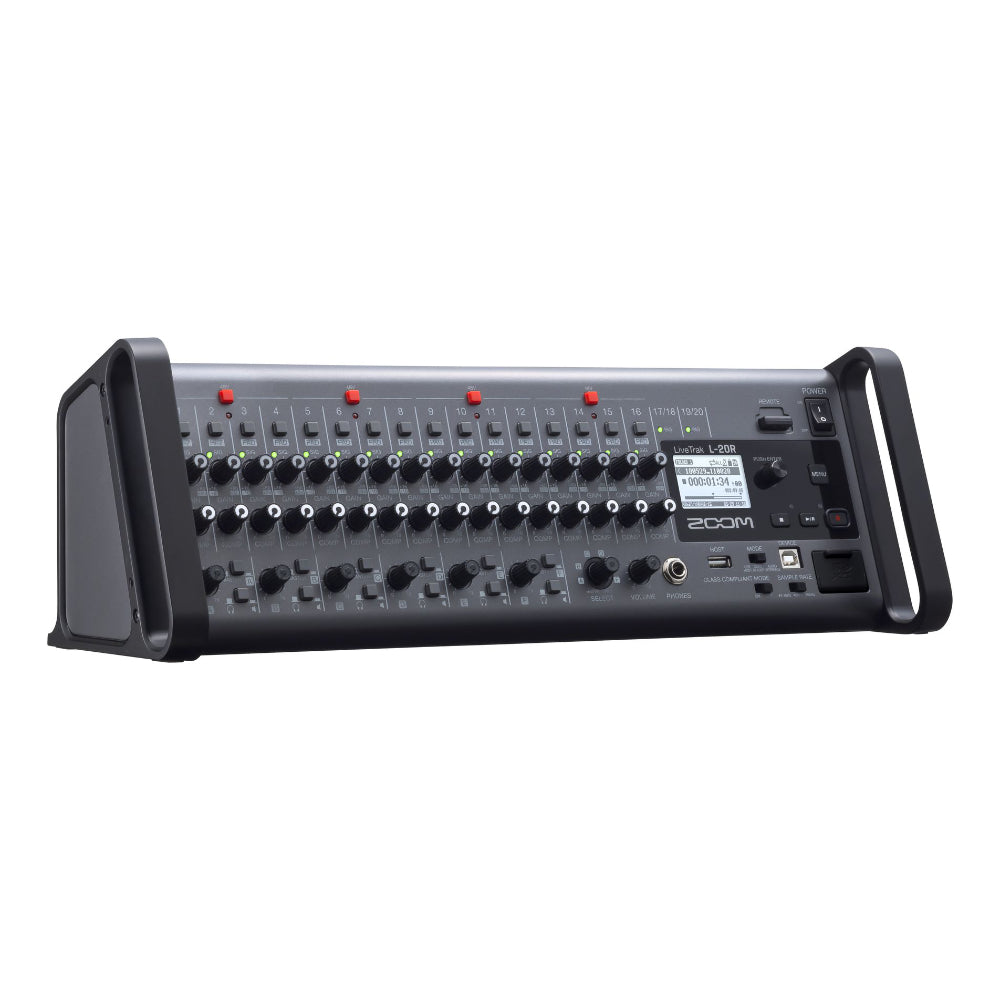 Zoom LiveTrak L-20R  Front View Zoso Music 