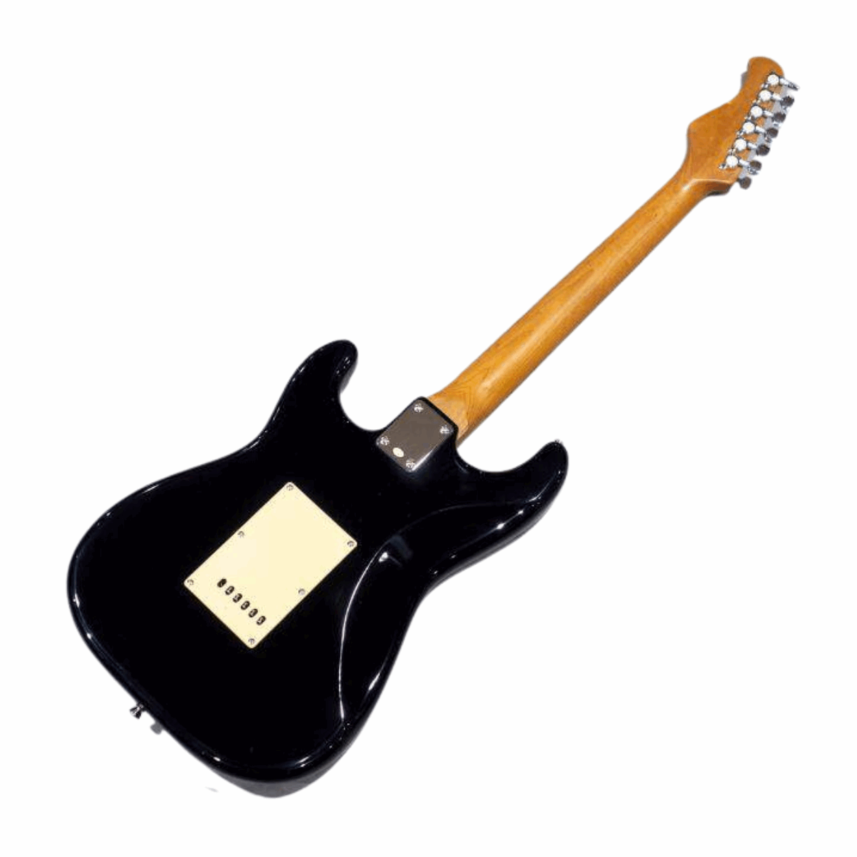 Bacchus Bst-2-rsm/m-blk Universe Series Roasted Maple Electric Guitar, Black With Bag