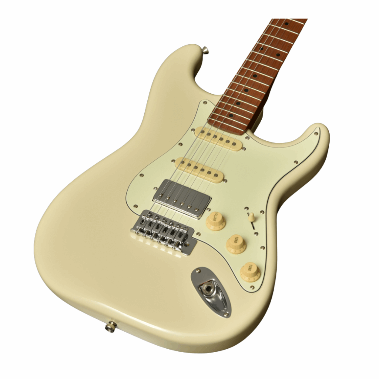 Bacchus Bst-2-rsm/m-owh Universe Series Roasted Maple Electric Guitar, Olympic White With Bag