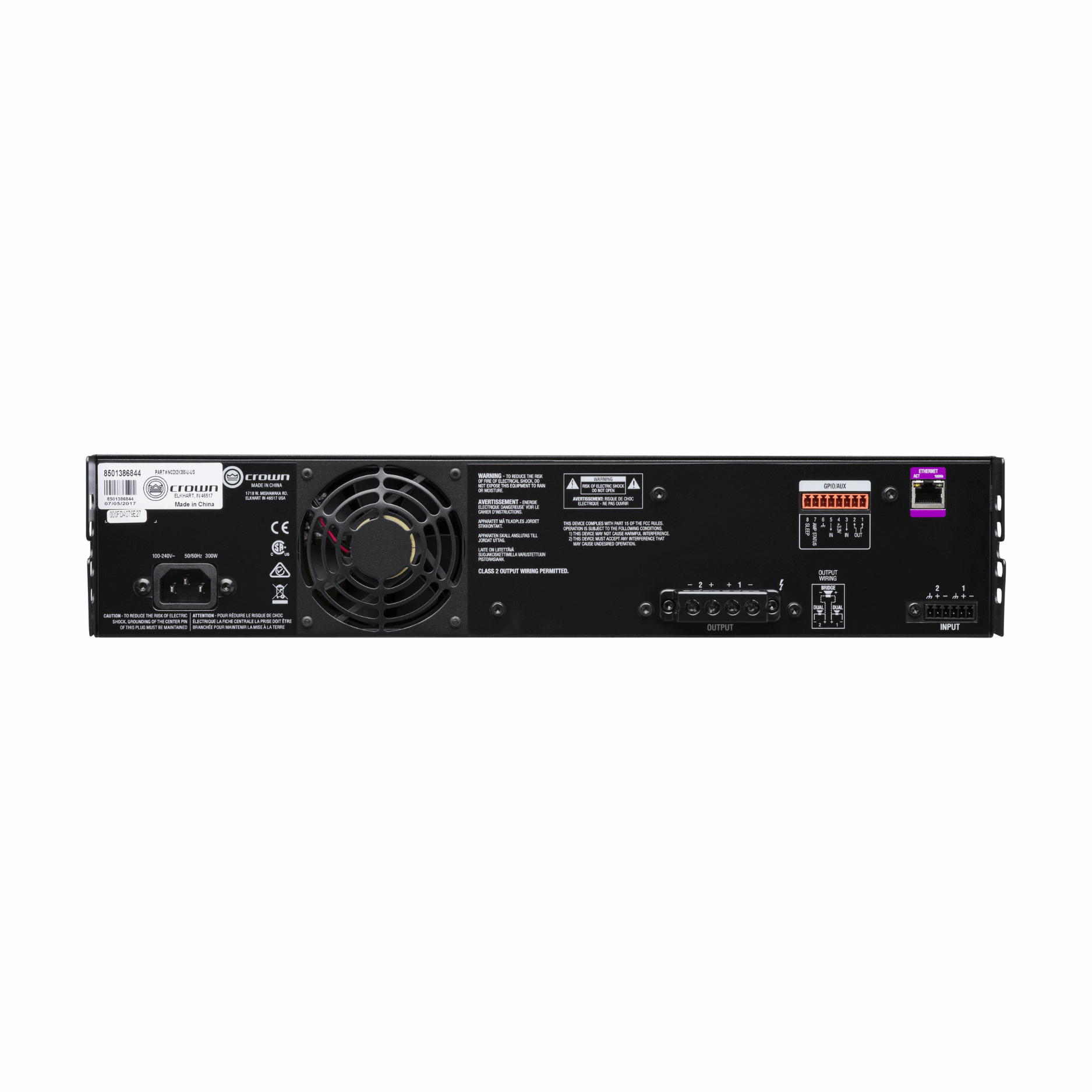 Crown CDi 2|300BL 2-Channel DriveCore Series Power Amplifier With BLU Link ( CDi 2 300BL / CDi2300BL )