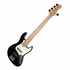 Bacchus Wjb5-630-rsm/m-blk Universe Series Roasted Maple 5-string Electric Bass, Black With Bag