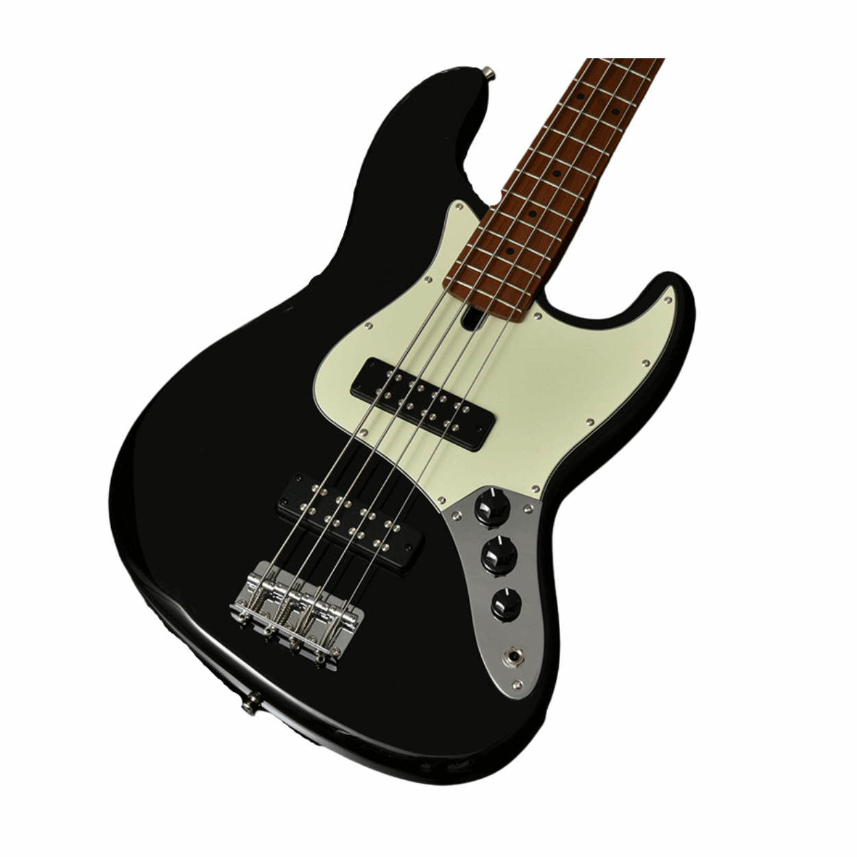 Bacchus Bjb-2-rsm/m- Blk Universe Series Roasted Maple Electric Bass, Black With Bag