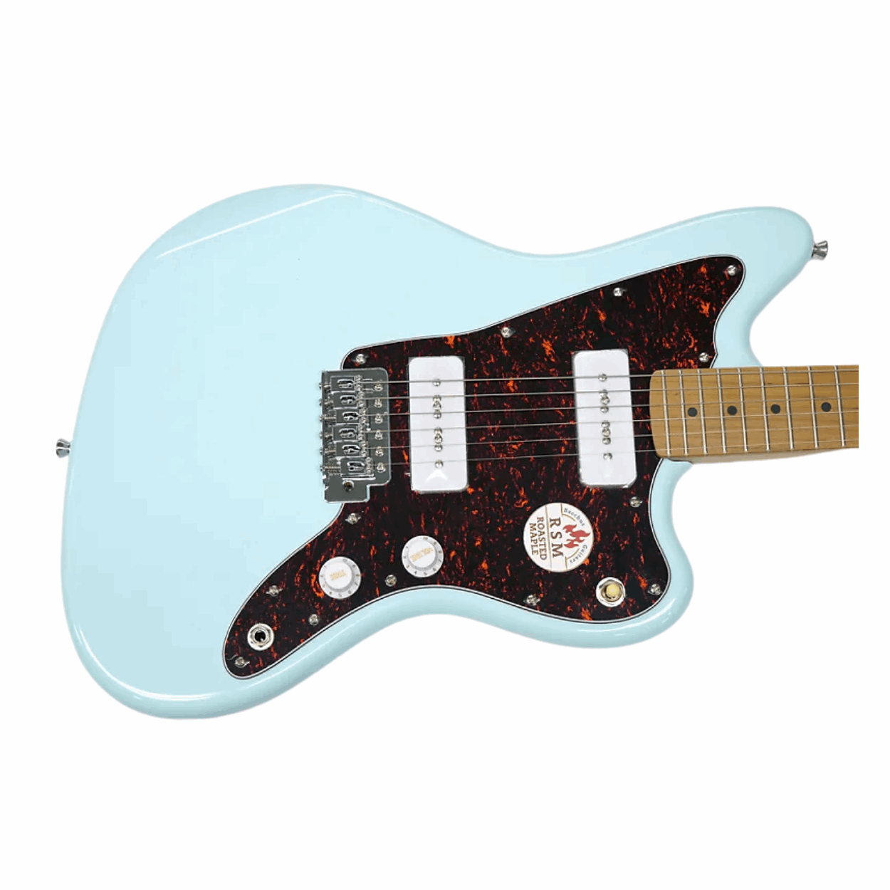 Bacchus Bjm-1rsm/m-ptl-sob Universe Series Roasted Maple Electric Guitar, Pastel Sonic Blue With Bag