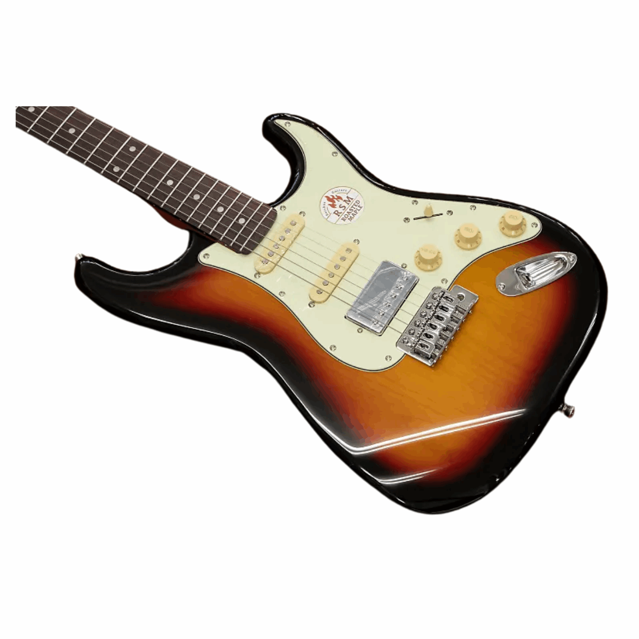 Bacchus Bst-2-rsm/r-3ts Universe Series Roasted Maple Electric Guitar,3 Tone Sunburst With Bag