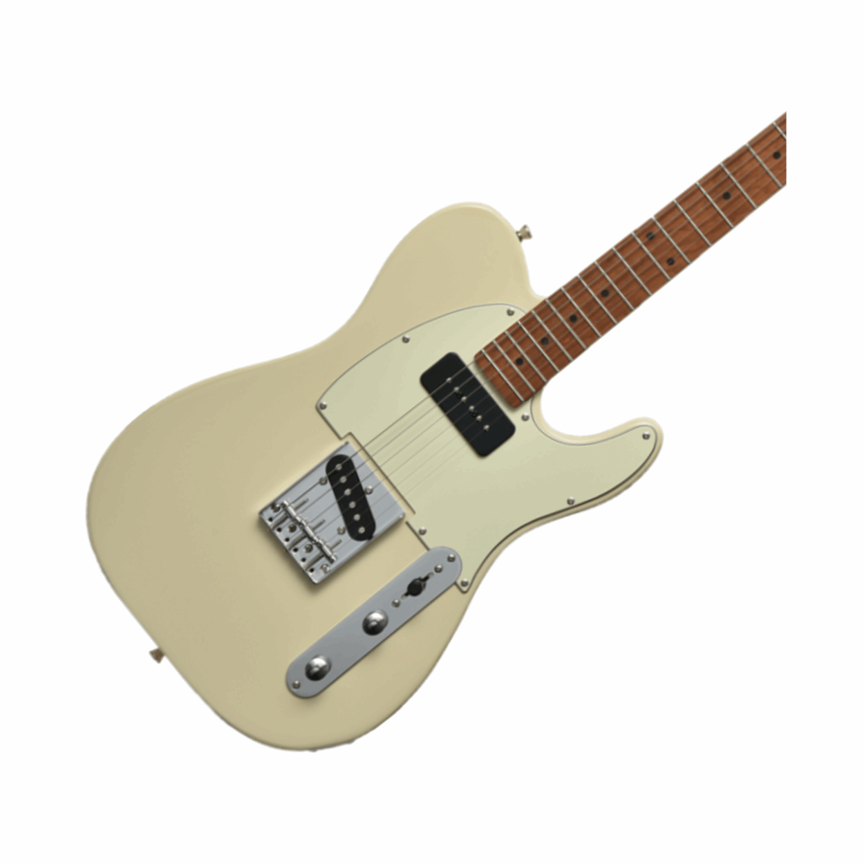 Bacchus Bte-2-rsm/m-owh Universe Series Roasted Maple Electric Guitar, Olympic White With Bag
