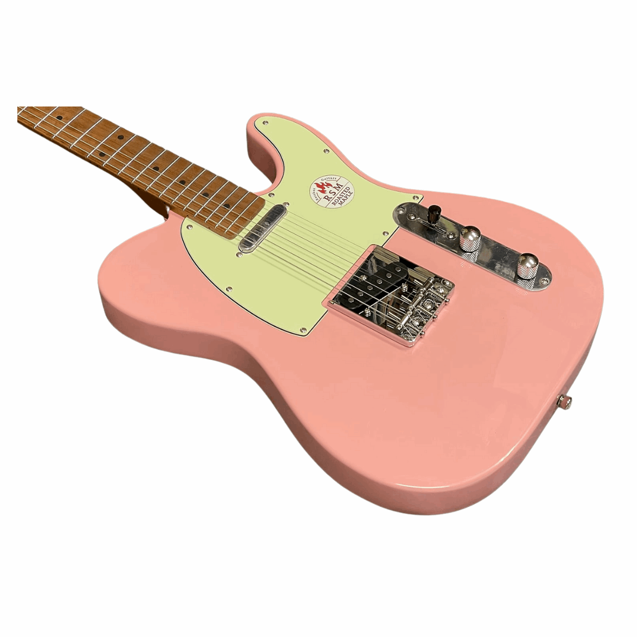 Bacchus Bte-1-rsm/m-slpk Universe Series Roasted Maple Electric Guitar, Shell Pink With Bag