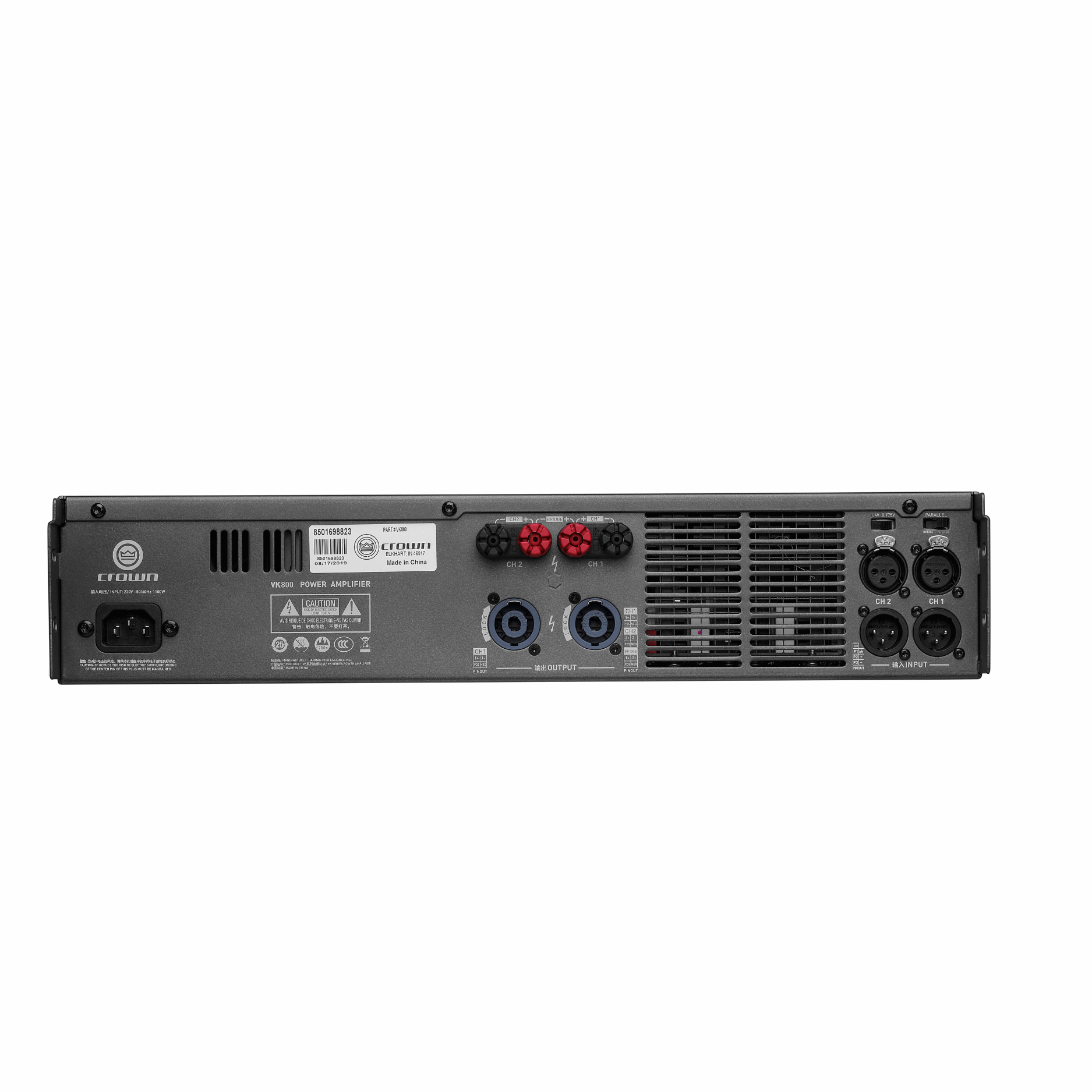 Crown VK800 Reliable, Easy-To-Use Amplifier For Nightlife Applications ( VK 800 / VK-800 )