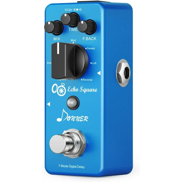Donner Ec1006 Echo Square Delay Guitar Effect Pedal With 7 Delay Modes |  DONNER |  EFFECTS |  Zoso Music