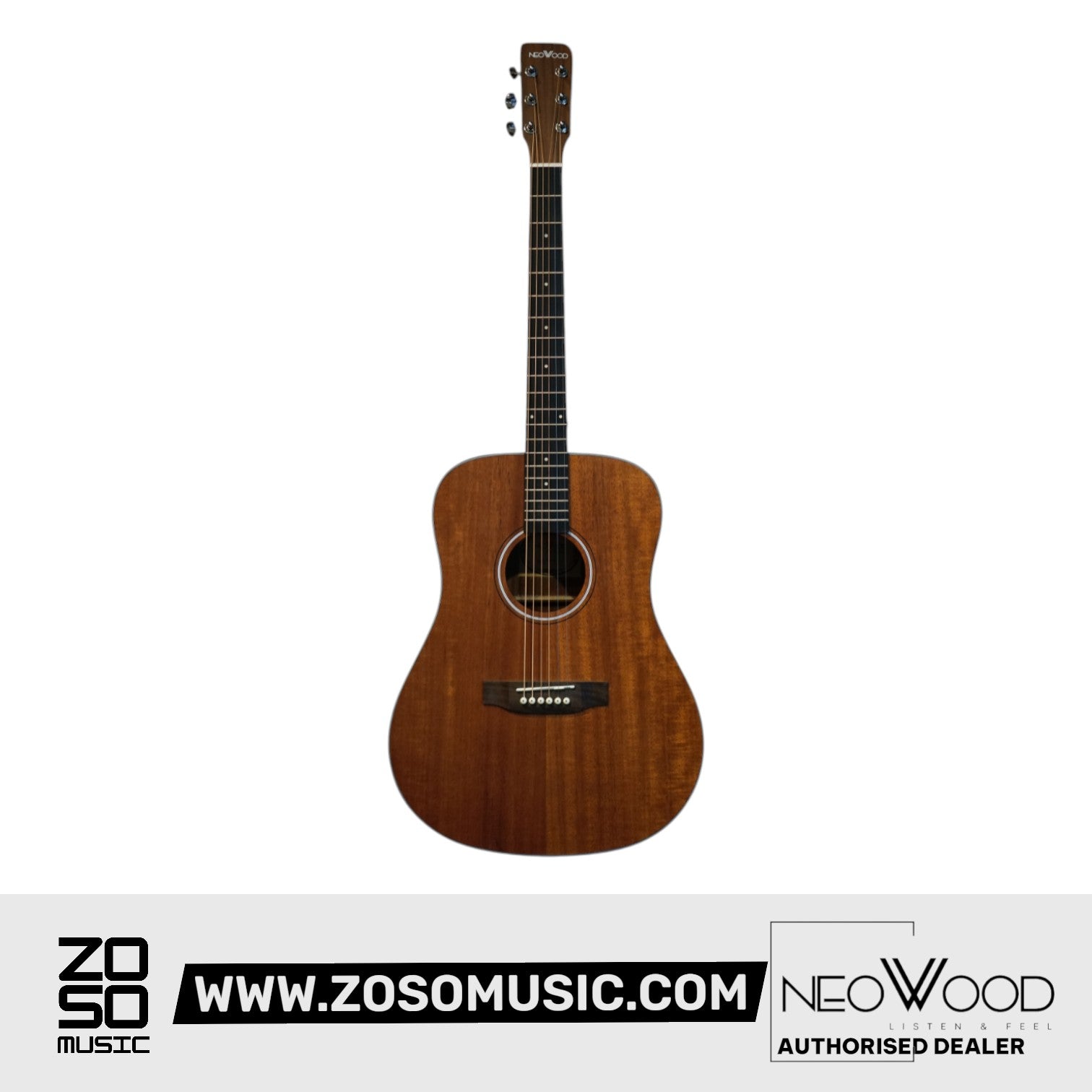 Neowood ED41 NAT 41Inch Acoustic Guitar Matte Finish Natural |  NEOWOOD |  ACOUSTIC GUITAR |  Zoso Music
