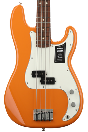 Fender Player Precision Bass Guitar, Pau Ferro FB, Capri Orange |  FENDER |  BASS GUITAR |  Zoso Music
