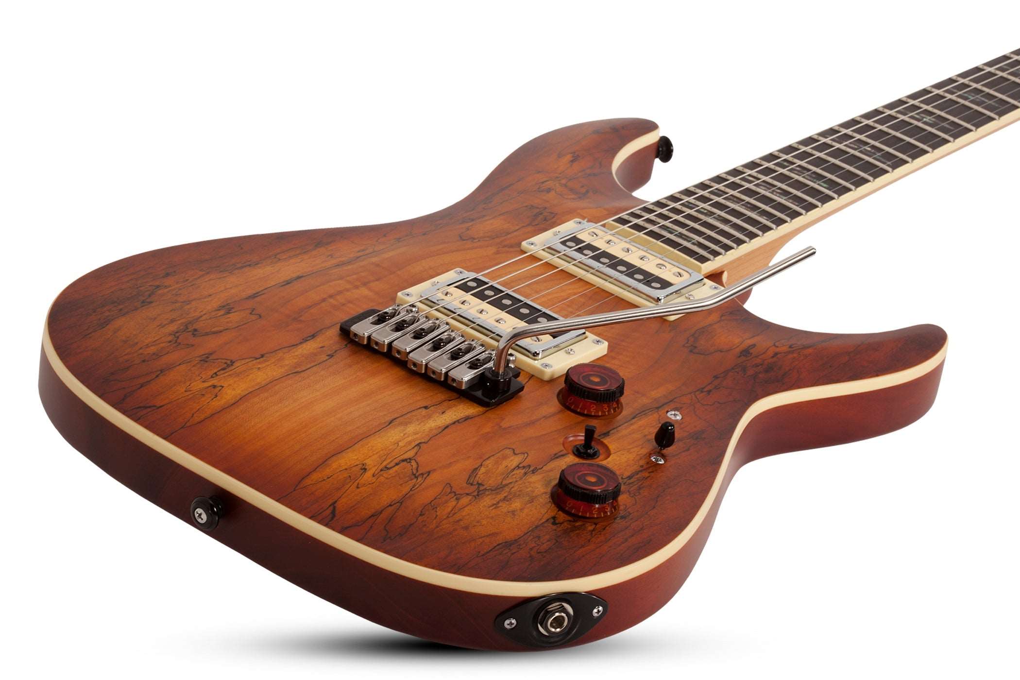 Schecter C-1 Exotic Spalted Maple Electric Guitar - Satin Natural Vintage Burst [MII]