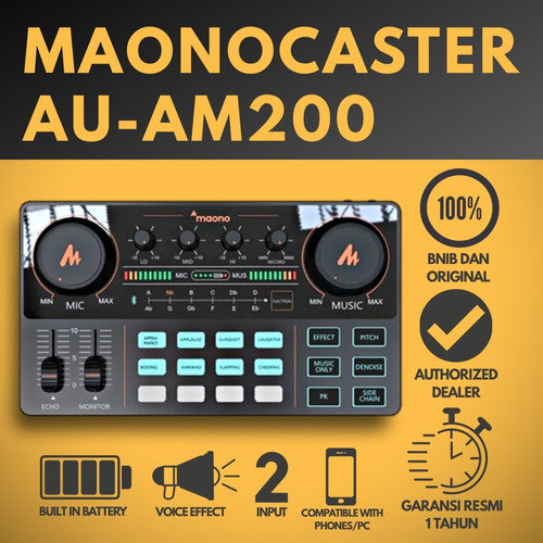 Maonocaster AU-AM200 Portable All-In-One Podcast Production Studio