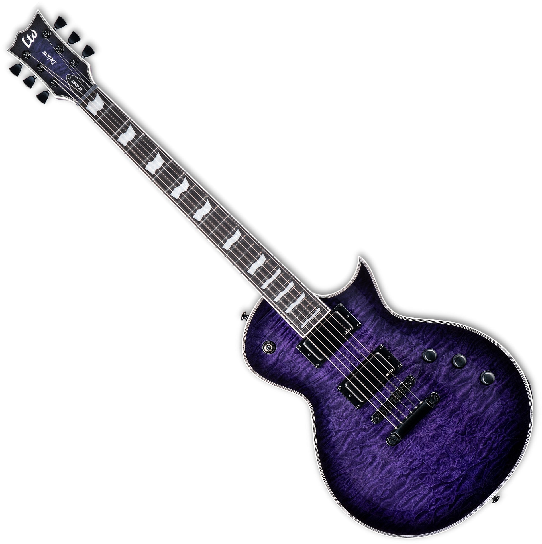 ESP LTD EC-1000 Electric Guitar - See Thru Purple Sunburst Zoso Music