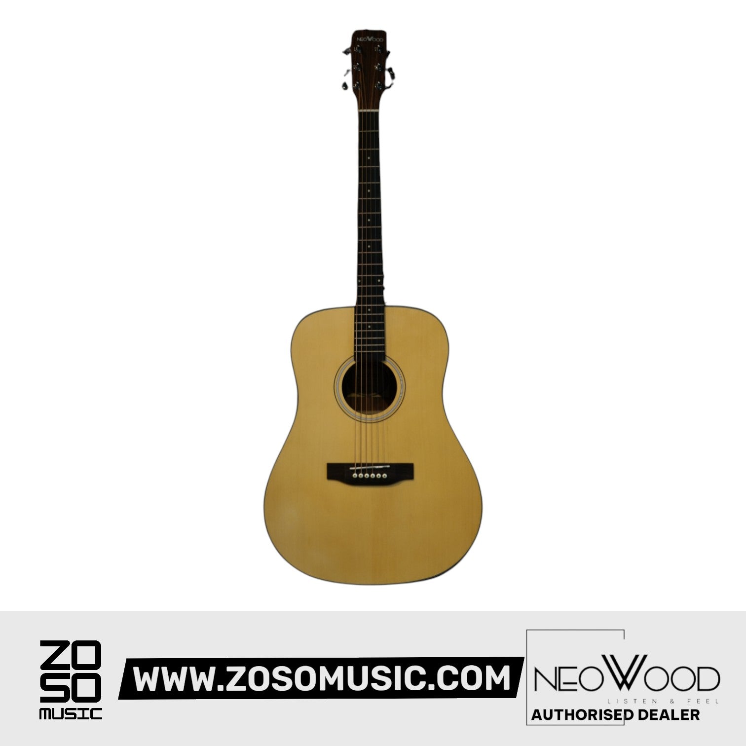 Neowood ED42 NAT 41Inch Acoustic Guitar Matte Finish Natural |  NEOWOOD |  ACOUSTIC GUITAR |  Zoso Music