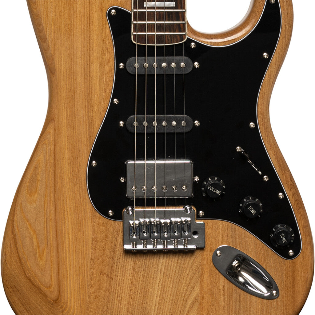 Stagg SES-60 NAT Solid Alder Body Electric Guitar - Natural - Zoso Music