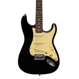 Stagg SES-30 Bk Standard "S" Electric Guitar Black Color |  STAGG |  ELECTRIC GUITAR |  Zoso Music