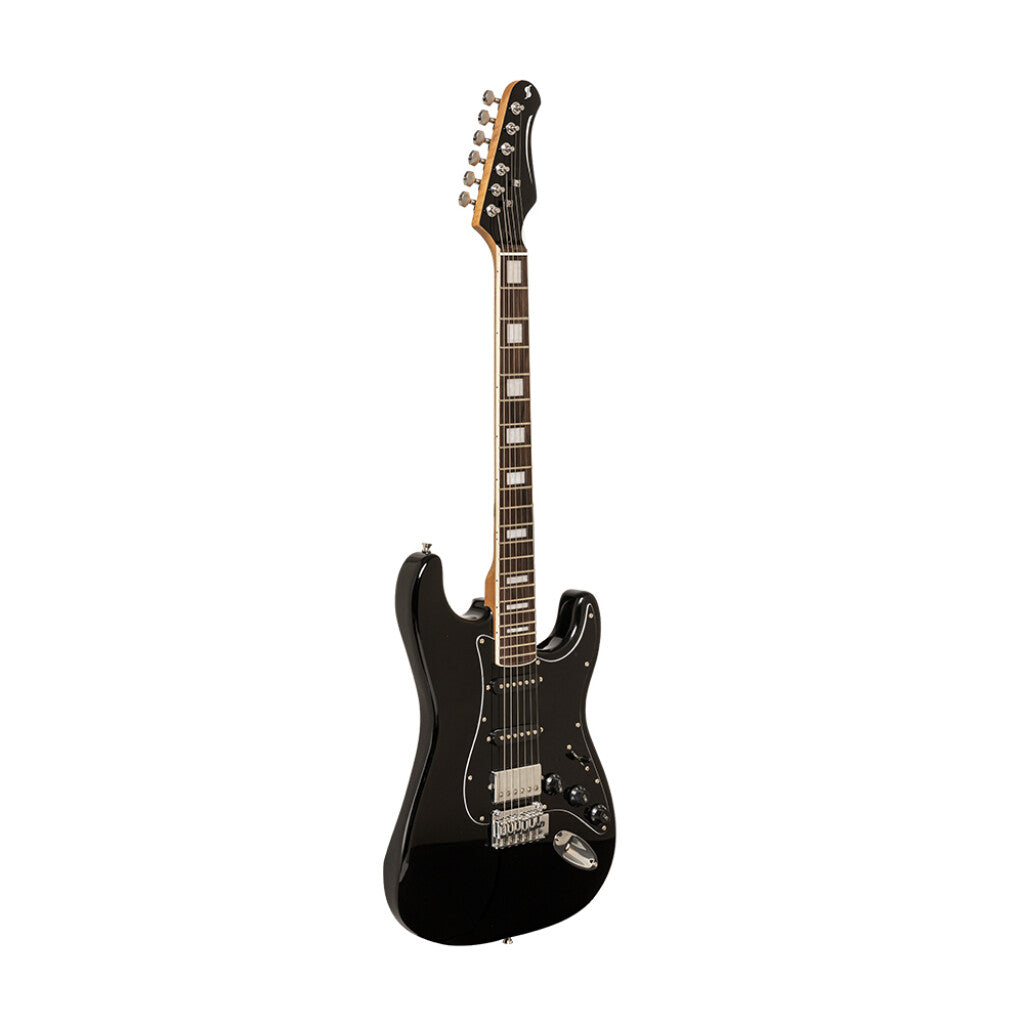 Stagg SES-60 BLK Solid Alder Body Electric Guitar - Black - Zoso Music