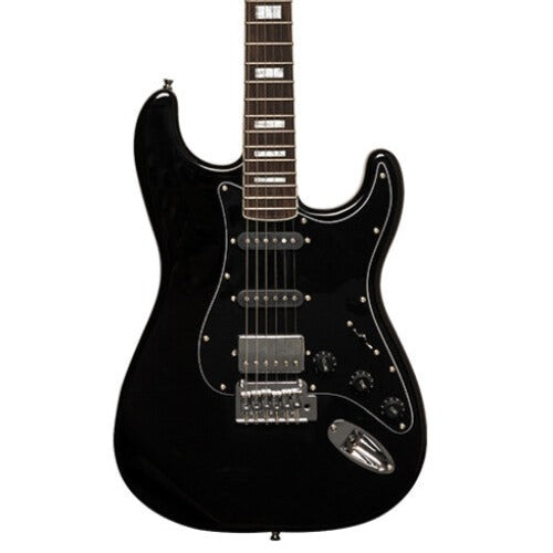 Stagg SES-60 BLK Solid Alder Body Electric Guitar - Black - Zoso Music