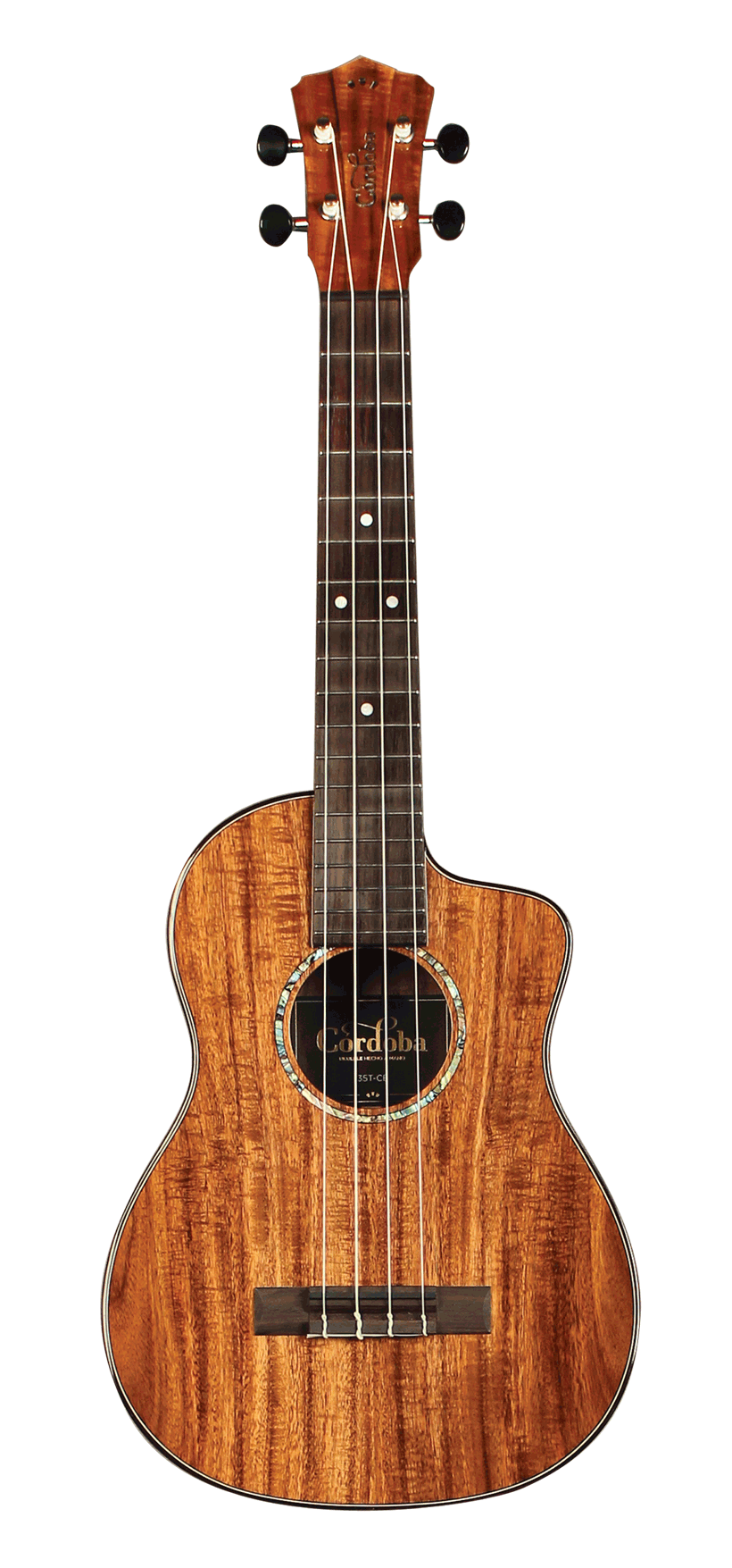 Cordoba 35T-CE Tenor Ukulele - Acacia Top, Acacia Back & Sides, with LR Baggs Pickup & Cordoba tenor polyfoam case |  CORDOBA |  UKULELE |  Zoso Music